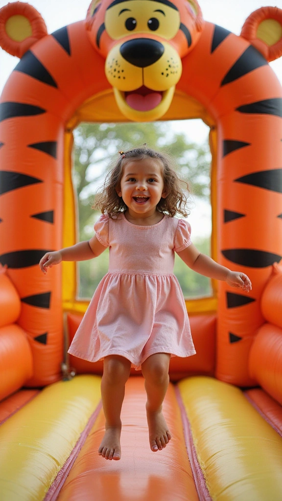 21 Winnie the Pooh Baby Shower Ideas That Are Too Cute - 19. Tigger's Bouncy Castle