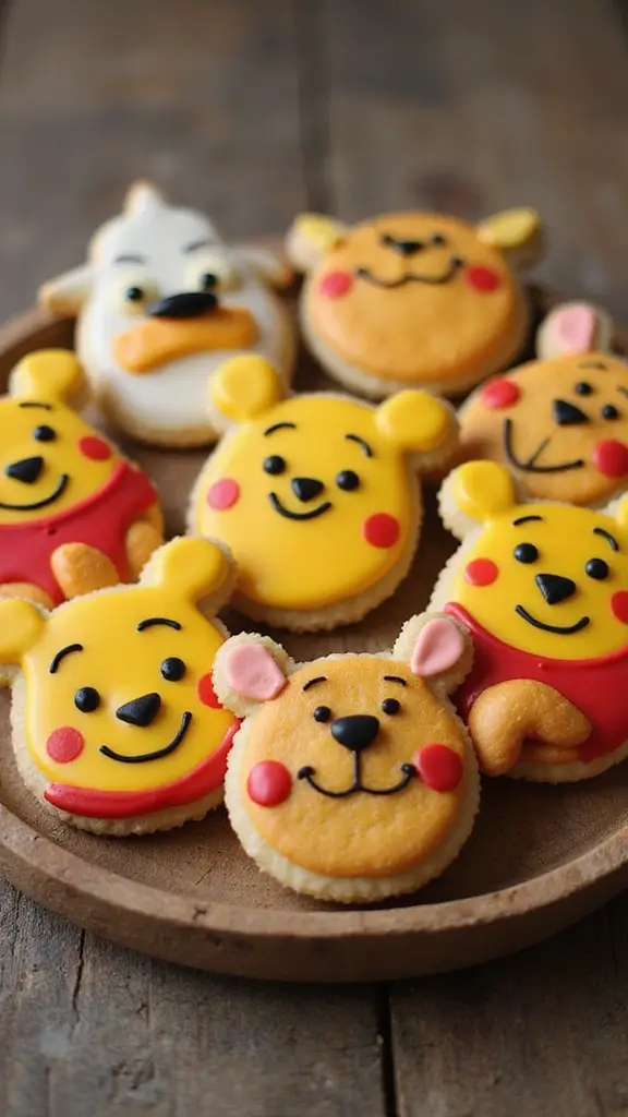 23 Winnie the Pooh Baby Shower Decoration Ideas - 20. Pooh Bear Themed Cookies