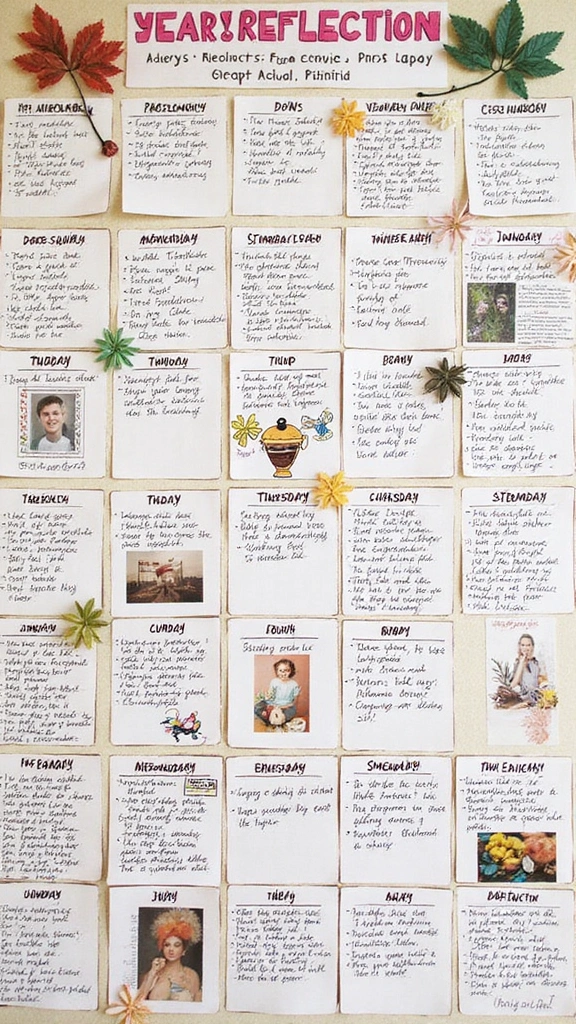 24 Best Life Vision Board Examples for Inspiration - 13. A Yearly Reflection Board