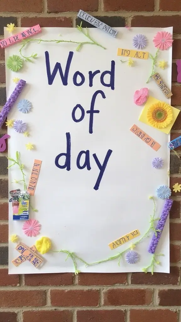 25 Best Visionboard Aesthetic Ideas to Manifest Your Dreams - 10. Interactive Word of the Day