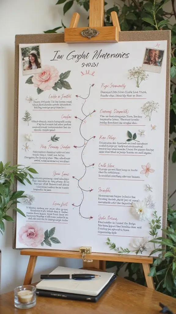 25 Best Visionboard Aesthetic Ideas to Manifest Your Dreams - 9. Personal Growth Timeline