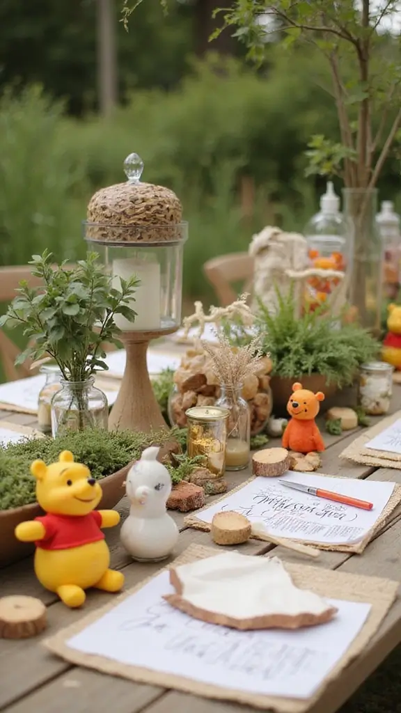 26 Winnie the Pooh Baby Shower DIY Decoration Ideas - 25. Eco-Friendly Craft Station