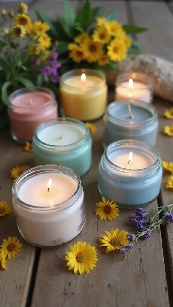 19 Heartfelt Homemade Mother's Day Gifts that Will Make Her Cry Happy Tears! - 3. Scented Candle Jars