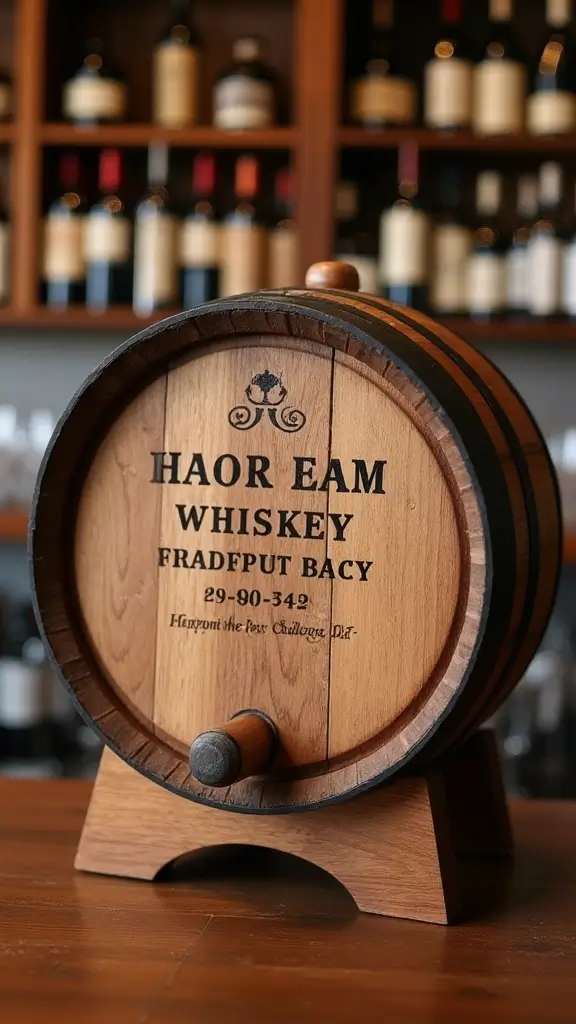 20 Unique Anniversary Gifts They'll Actually Cherish — Personalized, Romantic, and Thoughtful! - 14. Personalized Wine or Whiskey Barrel