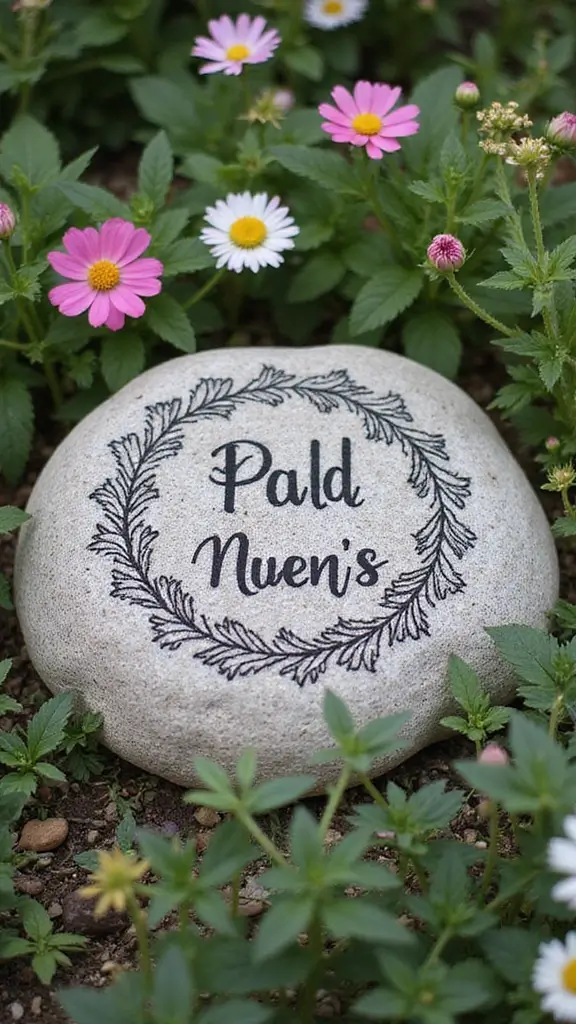 20 Unique Anniversary Gifts They'll Actually Cherish — Personalized, Romantic, and Thoughtful! - 16. Personalized Garden Stone