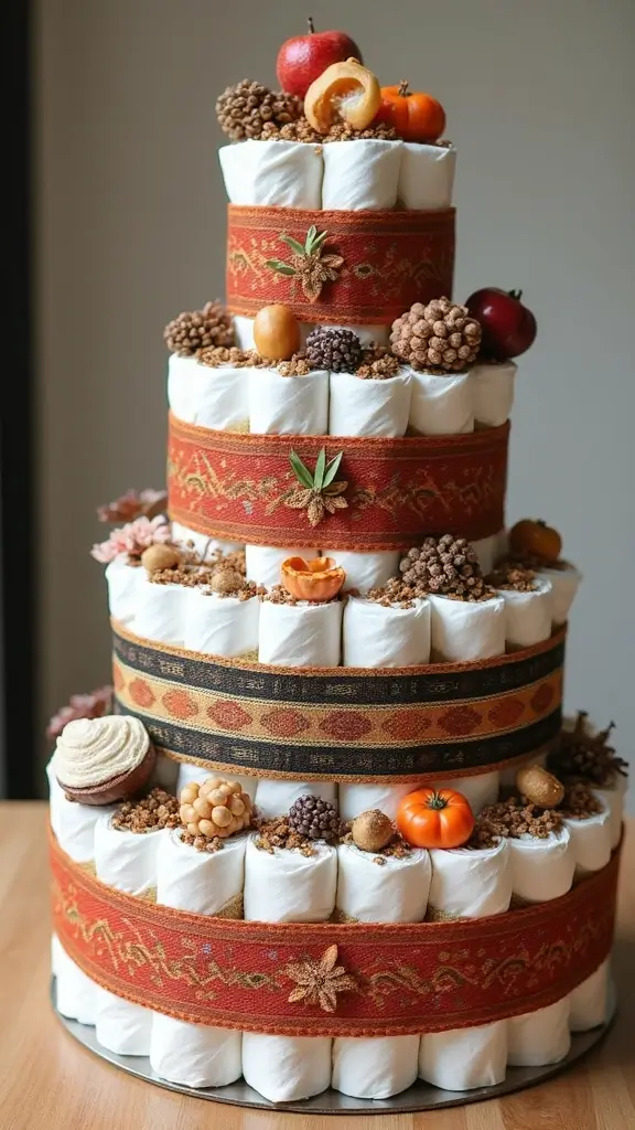23 Inspiring Diaper Cake Ideas to Welcome Your Little One - 23. Celebrating Cultures