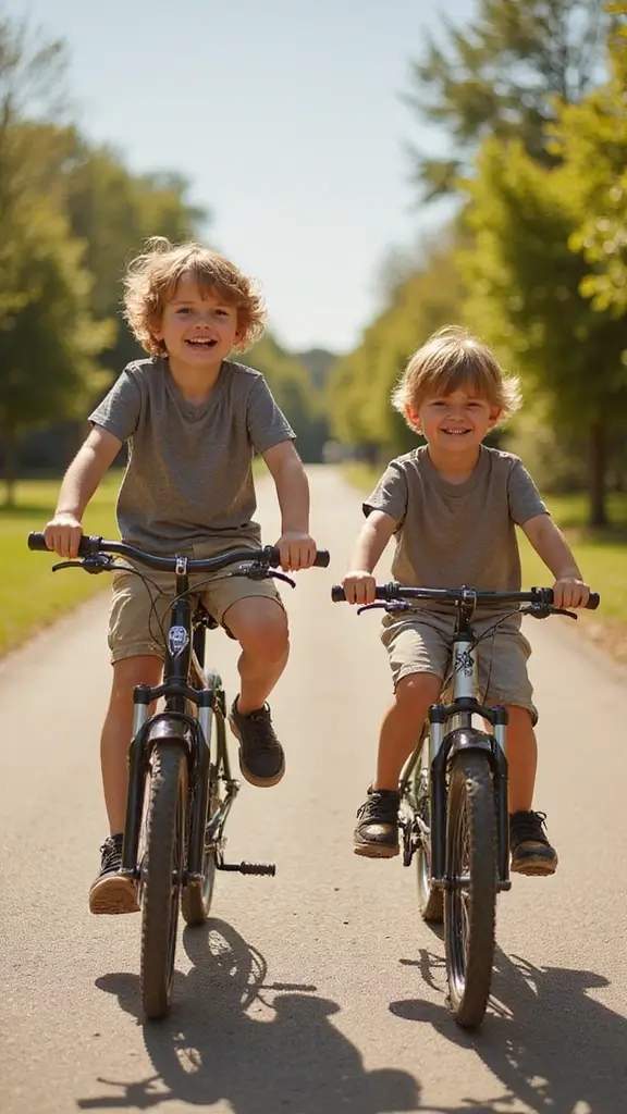 23 Twin Boy Moments That Will Make You Smile - 10. Learning to Ride Bikes