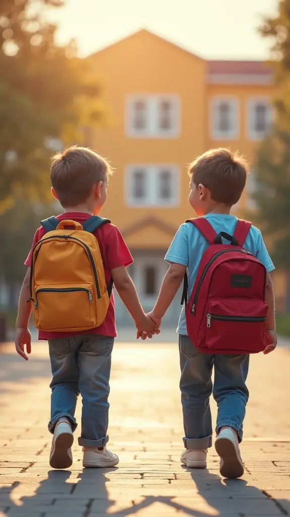 23 Twin Boy Moments That Will Make You Smile - 7. The First Day of School