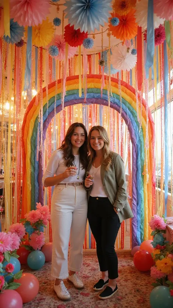 25 Baby Shower Photo Booth Ideas That Will Steal the Show (You Won't Believe #10!) - 7. Rainbow Delight