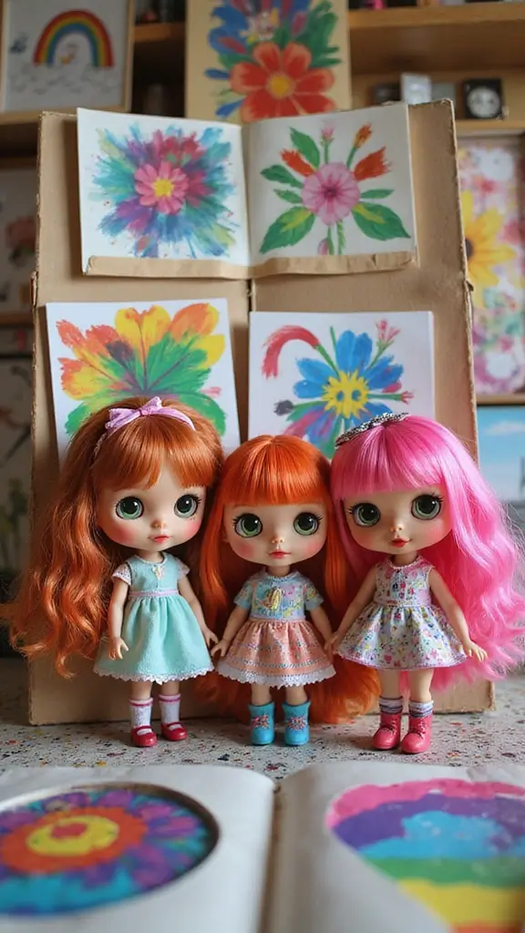 25 Creative Play Ideas with Blythe That Will Spark Your Child’s Imagination! - 8. Blythe’s Art Gallery