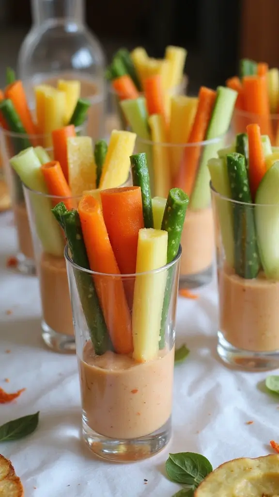 25 Irresistible Baby Shower Food and Drink Recipes That Will Wow Your Guests! - 13. Veggie Cups with Dip
