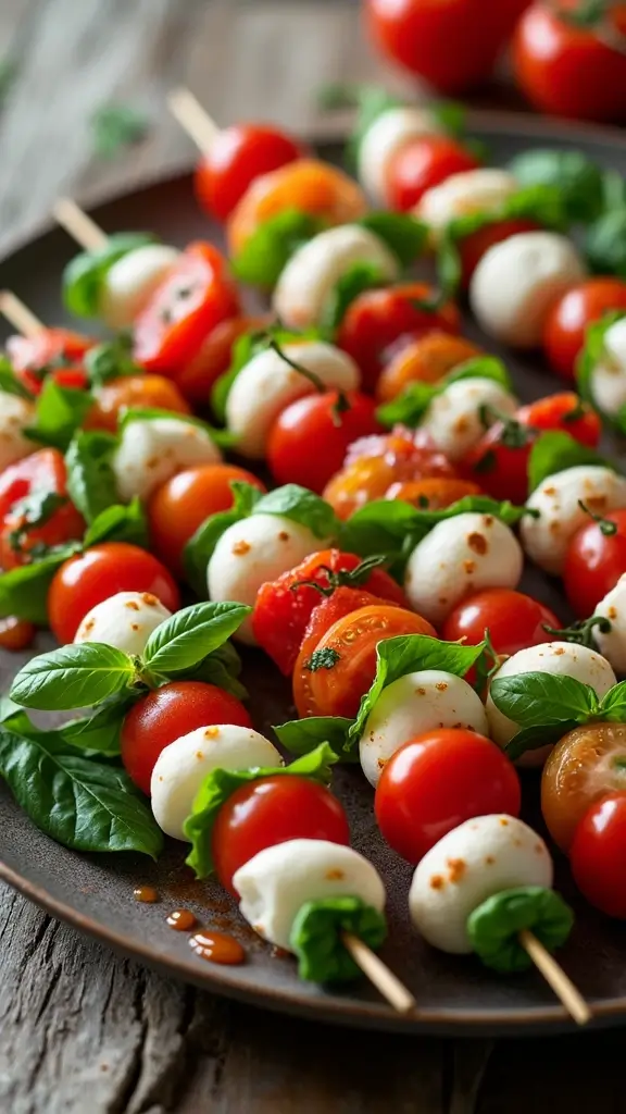 25 Irresistible Family Celebration Recipes That Will Make Your Gathering Unforgettable! - 3. Colorful Caprese Salad Skewers