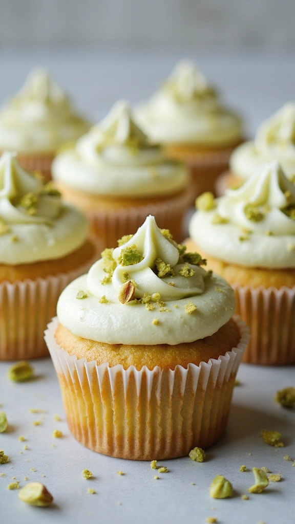 25 Parenting-Approved Gender Reveal Cupcake Ideas Everyone Will Love - 11. Pistachio Cupcakes with a Twist