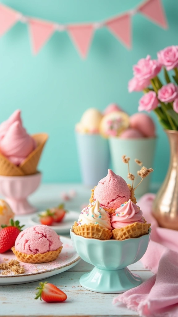 25 Sweet & Cute Baby Shower Ideas Parenting Families Adore - 13. Ice Cream Social