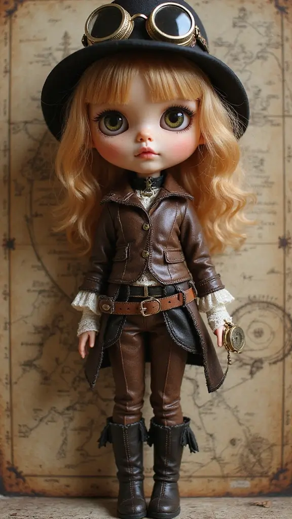 26 Stunning Custom Blythe Dolls That Will Make You Want to Start Collecting NOW! - 6. Steampunk Adventurer Blythe