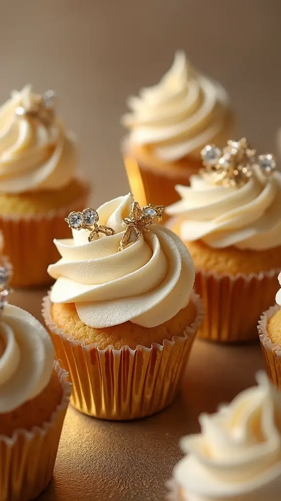 27 Gender Reveal Cupcake Ideas That Will Leave Your Guests Speechless! - 5. Exclusive Gold and Silver Cupcakes